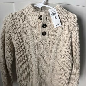 Oatmeal Cable Knit Pullover Sweater